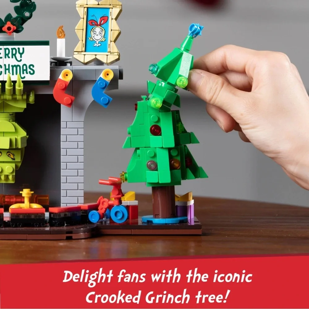 LEGO BRICKCRAFT The GRINCH Dr. Seuss Christmas Fireplace Set - NEW